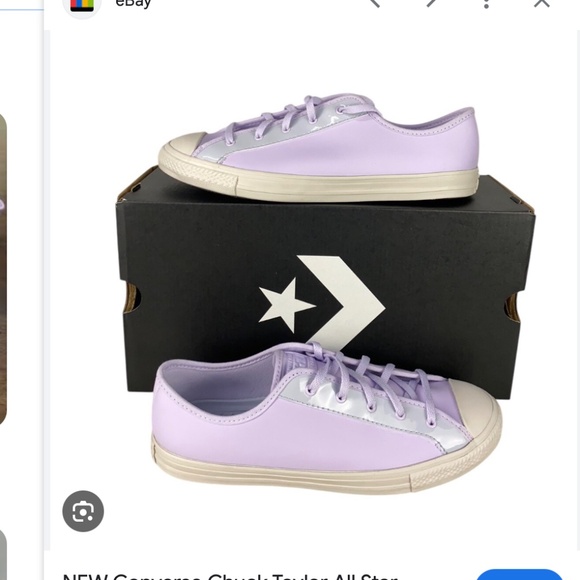 NEW Without Box Converse Chuck Taylor All Star Dainty Ox Vapor Purple Womens Siz - Picture 2 of 7